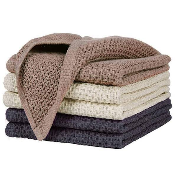 Puhdistusliina Kotitalouksien vahva imukykyinen Rag Waffle Cotton Kit Dark blue