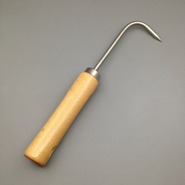 Fast kolstål Bonsai Tools Krok Trähandtag Slitstarkt gräs White