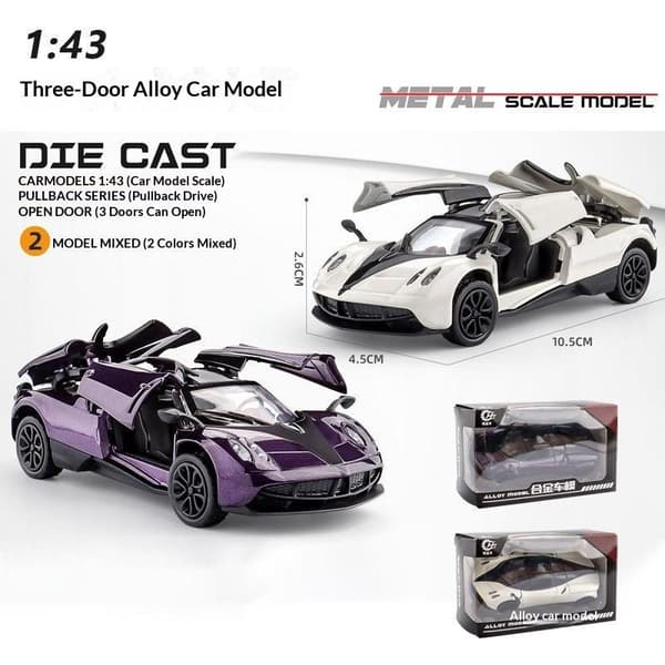 1:43 Lille Sportsvogn Model Pynt Rekvisit Legeringsbil S A4