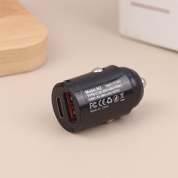 USB Typ C Billaddare Max 100W Mini Billaddare Snabbladdning