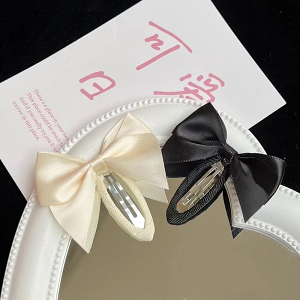 2 kpl Sweet e Bowknot hiusklipsit n rusetti hiusneula tytöille White