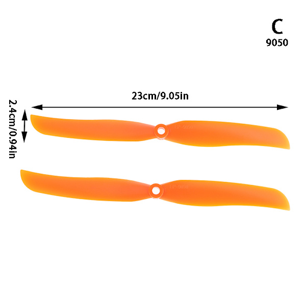 2PC flyvemaskine GWS propel EP5030 7035 8040 8060 9050 1060 Scre C