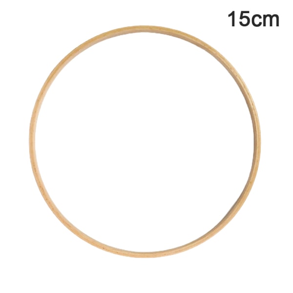 Hot DIY Wood Art Craft Bambus Circle Rund Cross Stitch Sying 15cm