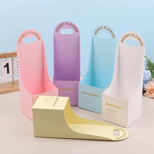 1/5 st handgjord blomsterarrangemangslåda Värmeguld presentförpackning DIY P Pink