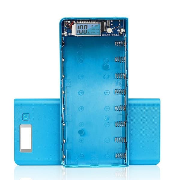 Gør-det-selv Power Bank Etui Sæt Uden Batteri LCD Display Dobbelt USB Ud A6