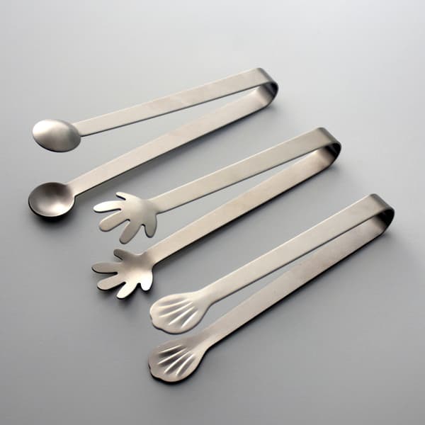 Rustfrit stål isterningklemmer Sukkertang BBQ-clips isklemme B