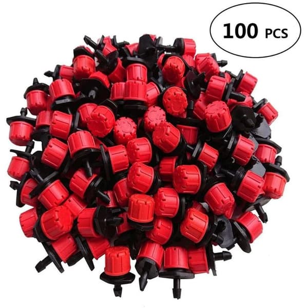 50/100 stk justerbar vannspreder med gjengeforbindelse, spraydyse 100pcs