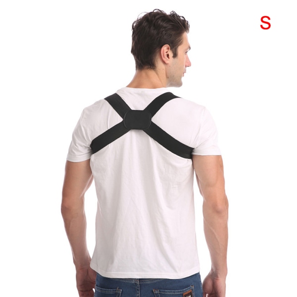 1 PC Posture Corrector Rygbøjle Skulderstøtte Nøglebensbælte Black S