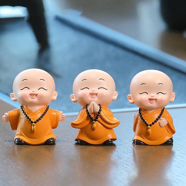Mini Buddha-statue Små buddhistiske munker Buddhisme-figur Ze A2