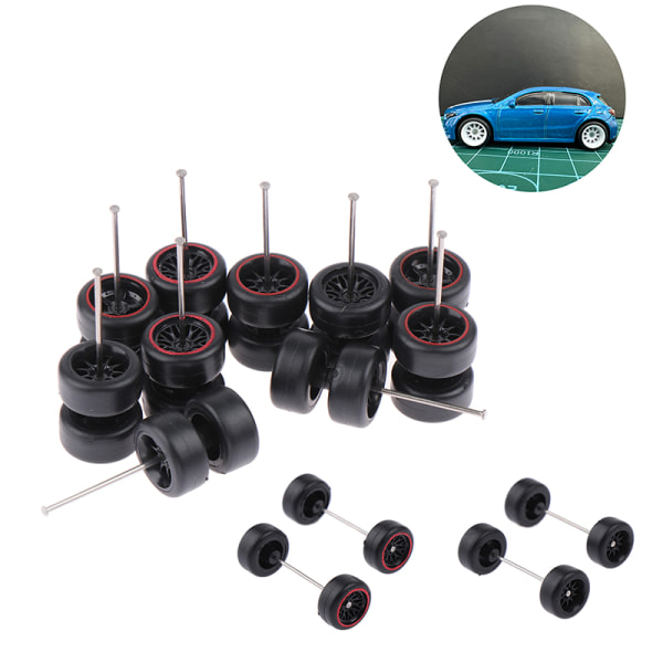 1 Set 1/64 modellbilhjul med gummidäck Modifierade delar Ve B1 fork plating