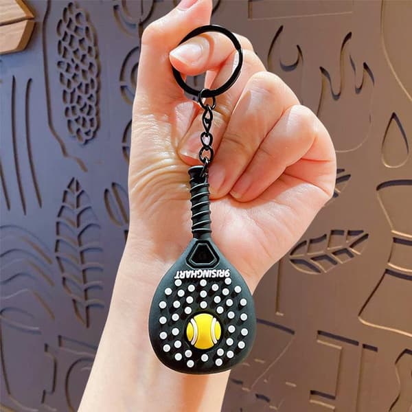 Luova Pickleball-maila metallinen avaimenperä värikäs ontto golf A2