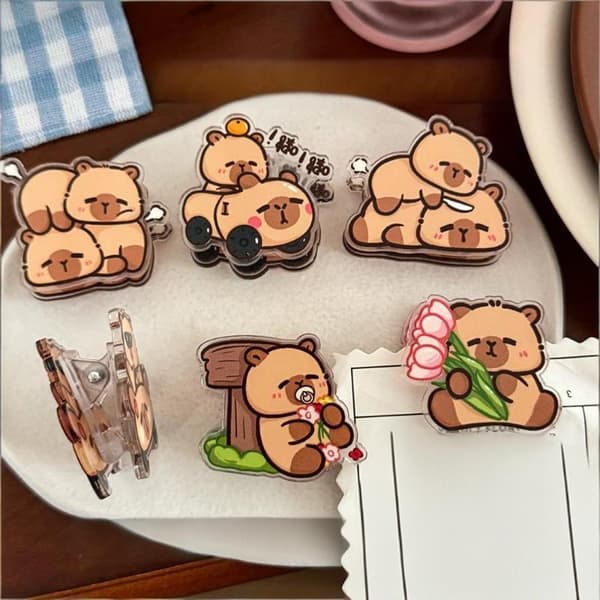 Sarjakuva Kapibara Muistileike 6pcs
