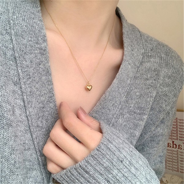 1 Stk Simple Heart Shape Halskæde New Fashion Sweater Chain Acc