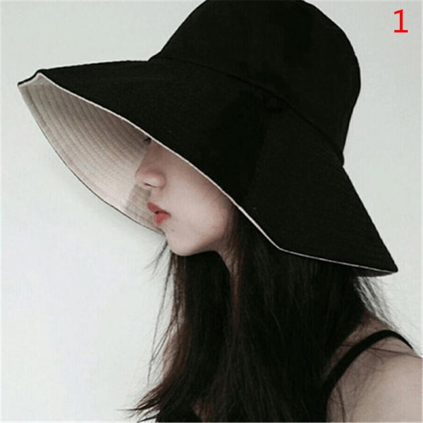Taitettava kaksipuolinen aurinkohattu Bucket Hat Summer Hat 1