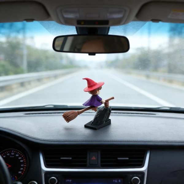 e Flying Girl Bil Instrumentbräda Prydnad Mini Trollkarlsfigur Bil A3
