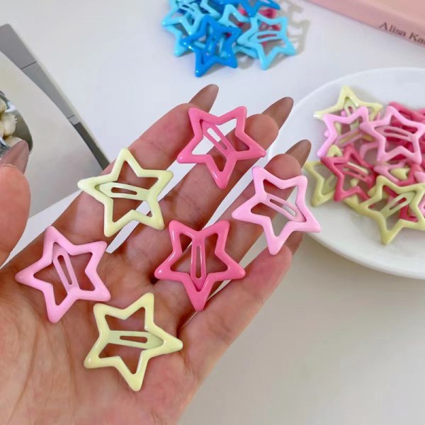 10 stk/sett e Fargerik Star Pentagram Y2k Fashion Five-Spiss St A5