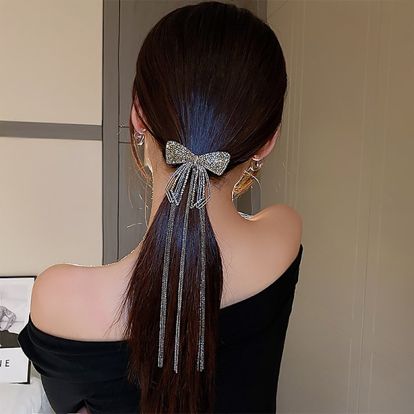 Muodikkaat, herkät rusettitupsuiset hiusklipsit naisille Sparkly Rhines A2