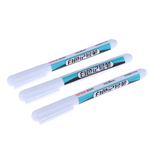 Hvit Permanent Marker Penner 3 Stk Maling Markers For Wood Rock Pl