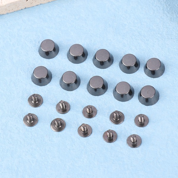 10 set metallväska Nitar för gör-det-själv läderdubbväska Wear Protecti Silver