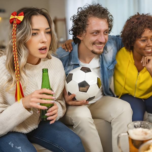 Fotbollsmatch Lång Flätad Hästsvansförlängning A