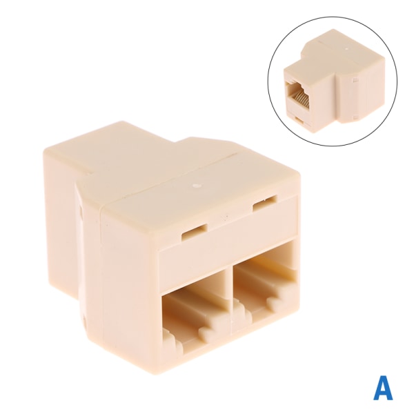 RJ45-kontakt 1-til-2-veis LAN Ethernet-kabel Nettverk Cate6 Spli A