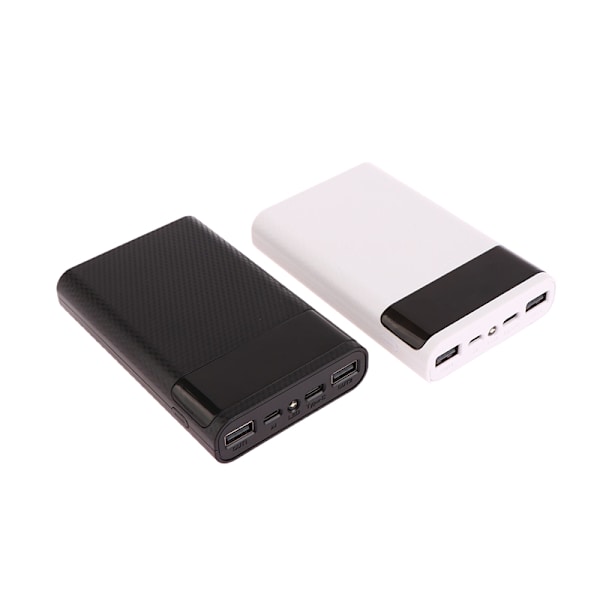 4*18650 Power Bank Case 15000mAh Batterilading Oppbevaringsboks DIY Black 10W