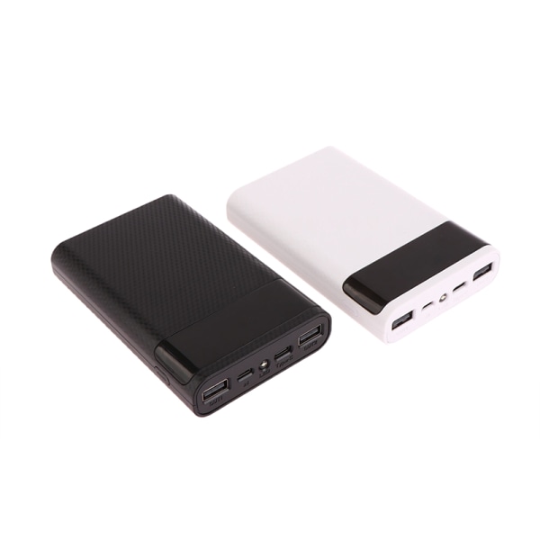 4*18650 Power Bank-etui 15000mAh batteriopladningsboks gør det selv Black 22.5W