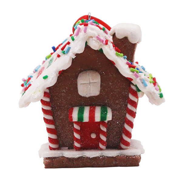 Soft Clay e Christmas Small House Pendant Creative Party Hangin A1