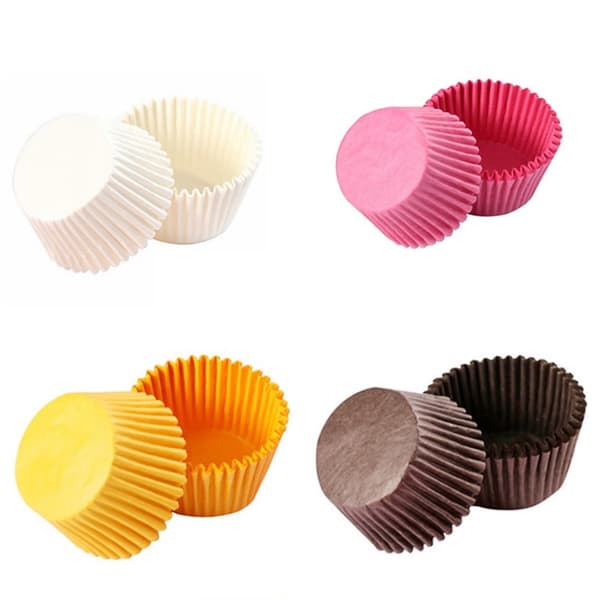 1000 STK 25x20 mm kake cupcake liner bake muffinsbrett kakeform white