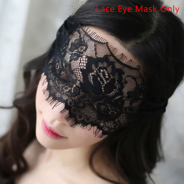 1PC Perspective blonde øjenmaske sexet mystisk bandage maske Black