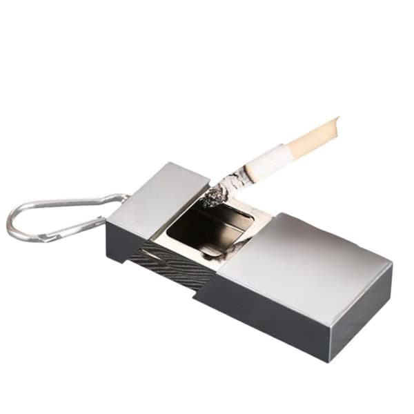 Bärbar Fickminiashtray och Personlig Förvaring Silver