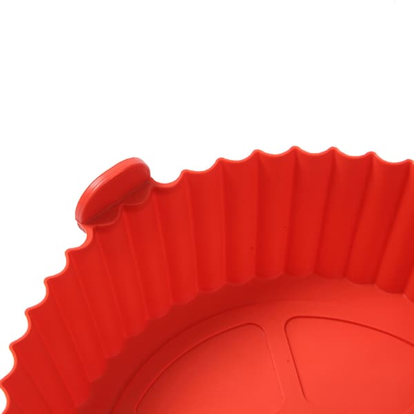 Air Fryer Silikonkruka Säker Ugnskorg Foder Non-Stick Bakning Red
