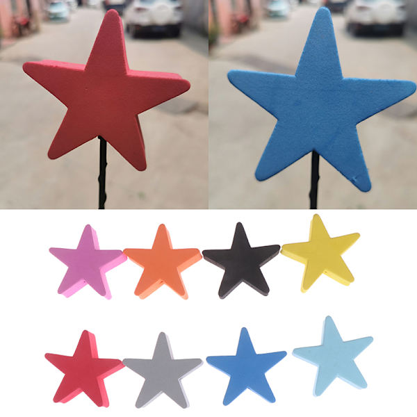 1Pc Fargerik femspiss stjerne bilantennepenn topper antenne EV