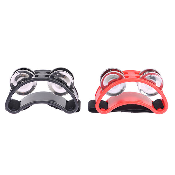 Trommeakkompagnement Fod Jingle Tromme Rattle Tambourine Percussio Red