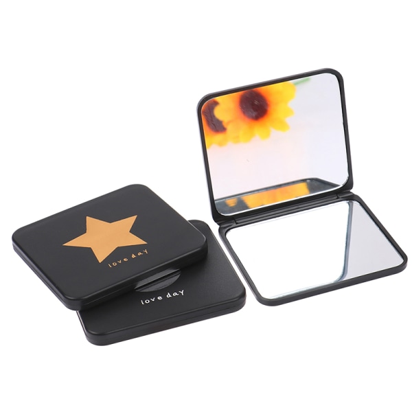 1st Bärbar Hand Mini Makeup Speglar Dubbelsidig Compact Mirr Star