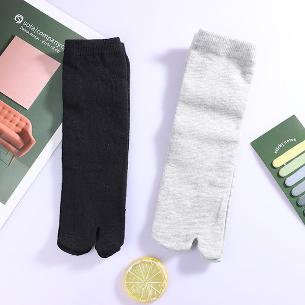 1/3 Par Style Sokker Bomuld Åndbar Adskil To Fingre Så 1pair gray