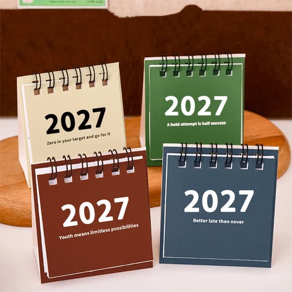 2027 Skrivebordskalender Mini Bærbare Rejsekalendere Perfekt Til H A3