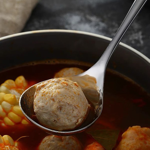 Rustfrit stål ske Langt håndtag spiseskefulde Hot Pot Soup Ladl L