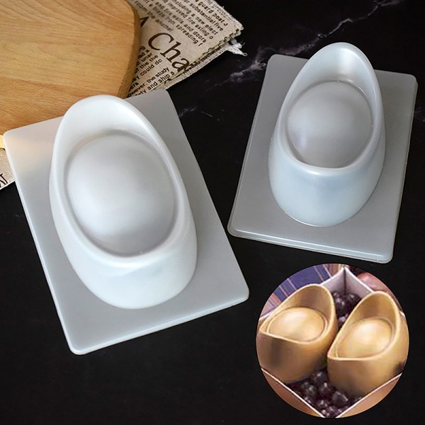 3D Yuanbao Mold Plast Jelly Håndlaget Sugarcraft Mold Mousse C C