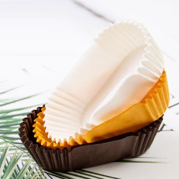 1000 stk. engangs bageforme til brød, papir bageforme, cupcakeforme White
