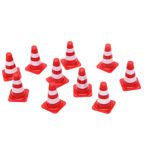 10x Mini PlasticTraffic Cones Sport Training Roadblock Mini Tra