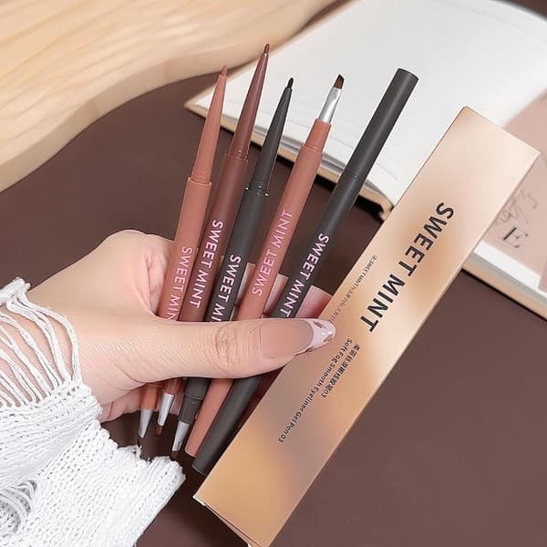 Vanntett Eyeliner Gel Penn Langvarig Smudge Proof Innebygd Brown