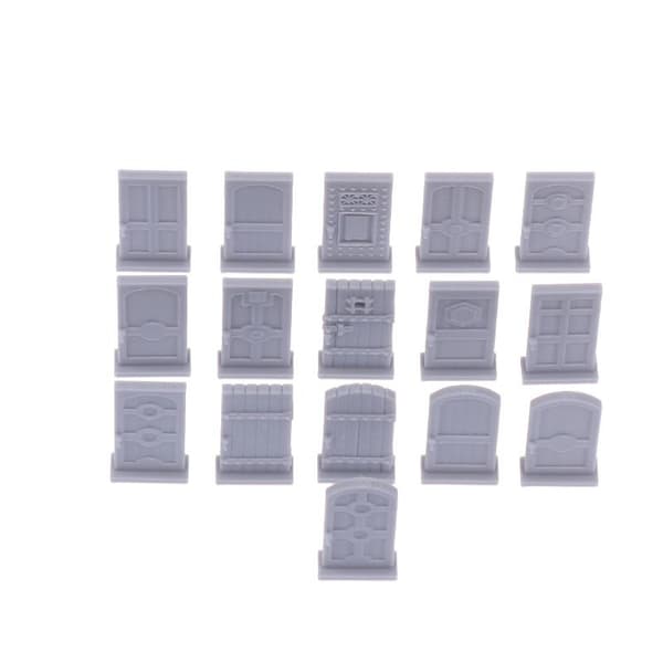 16 stk/sett Dungeon Doors Set Dungeon Scenery Ornaments D&D Table