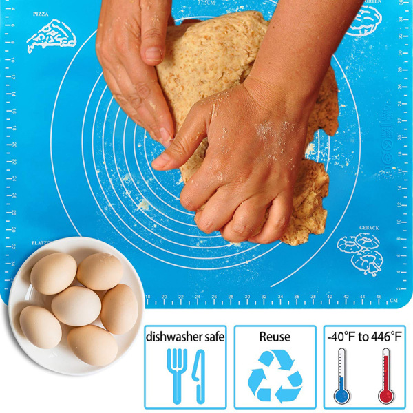 26*29 cm silikon non-stick matta Rolling Dough Liner Pad Bakverk C Orange