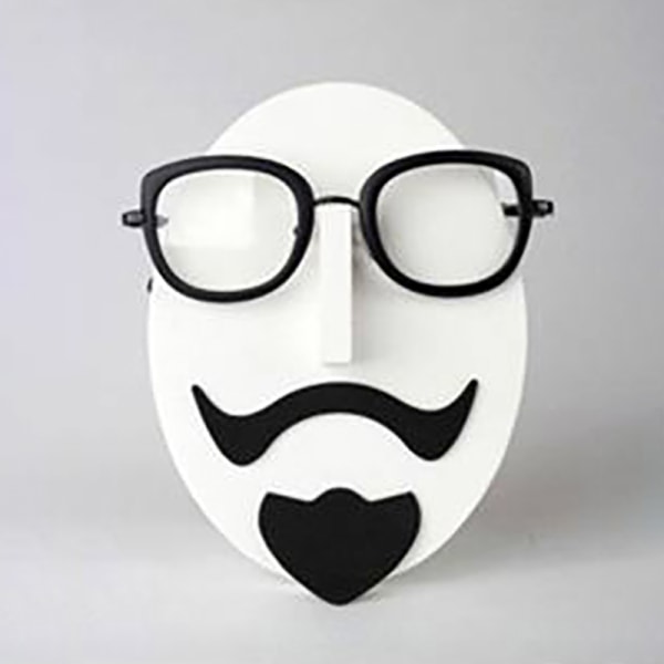 Mustasch Ansiktsglasögon Glasögon Visningsställ Glasögonhållare Fr E