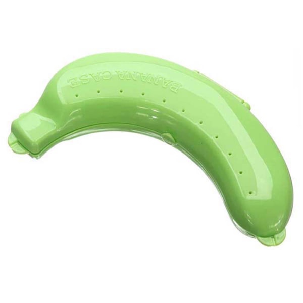 e 3 Farver Frugt Banan Protector Box Holder Case Frokost Indeholder Green