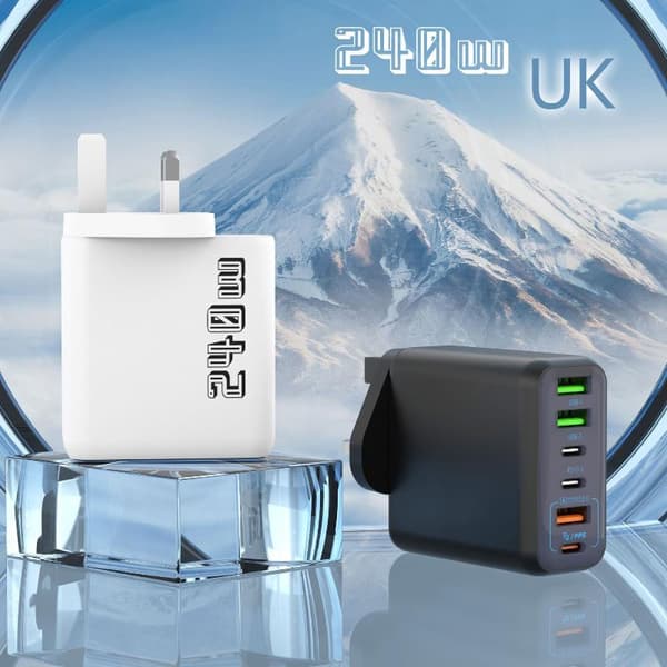 1 st 6-portars USB C PD-laddare 240W Quick Charge 3.0 Typ C USB A2