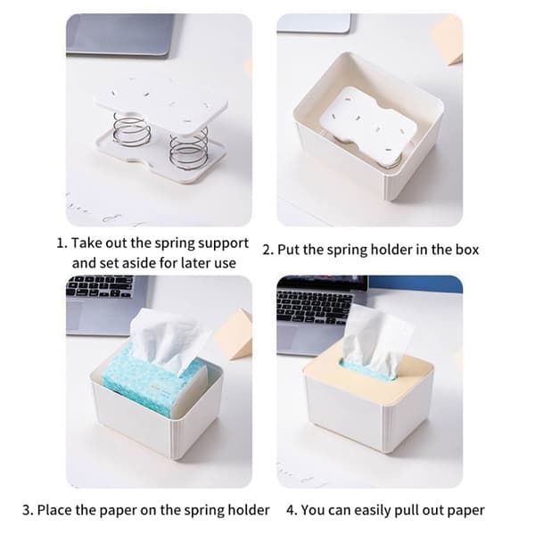 2 Stk Papir Bundstøtte Tissue Dispenser Spring Holder Lifti