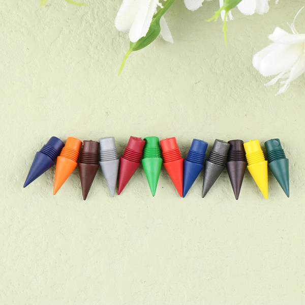 10 stk Fargerike utskiftbare blyanter Tips 2B Spiss 12 farger Skisse W Red