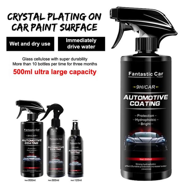 Auton 9H keraaminen pinnoite lasipinnoitettu nestemäinen hydrofobinen 500ml